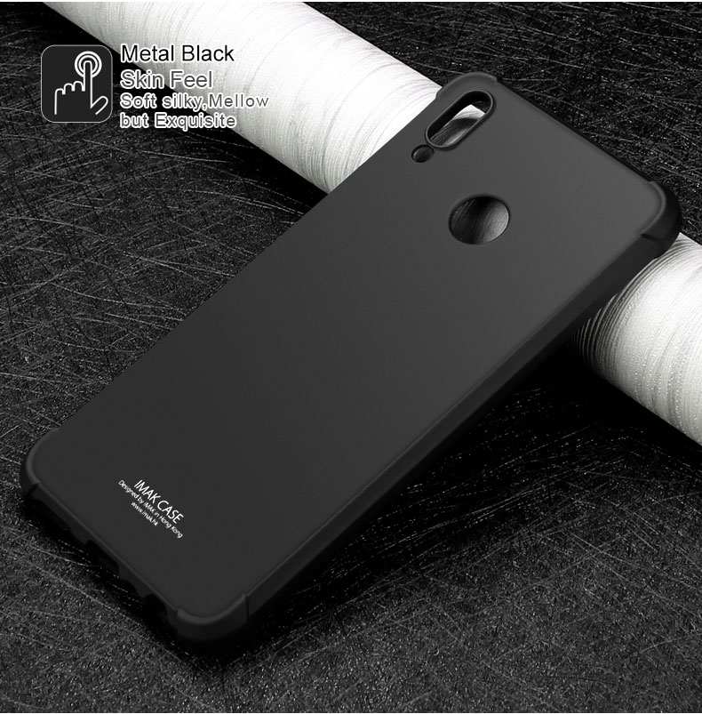 Imak Skin Feel Anti-drop TPU Case + Film D'écran à L'épreuve Des Explosions Pour Huawei Honor 8X / Honneur Voir 10 Lite - Noir Mat