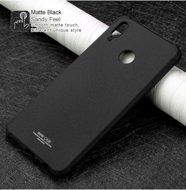 Imak Skin Feel Anti-drop TPU Case + Film D'écran à L'épreuve Des Explosions Pour Huawei Honor 8X / Honneur Voir 10 Lite - Noir Mat