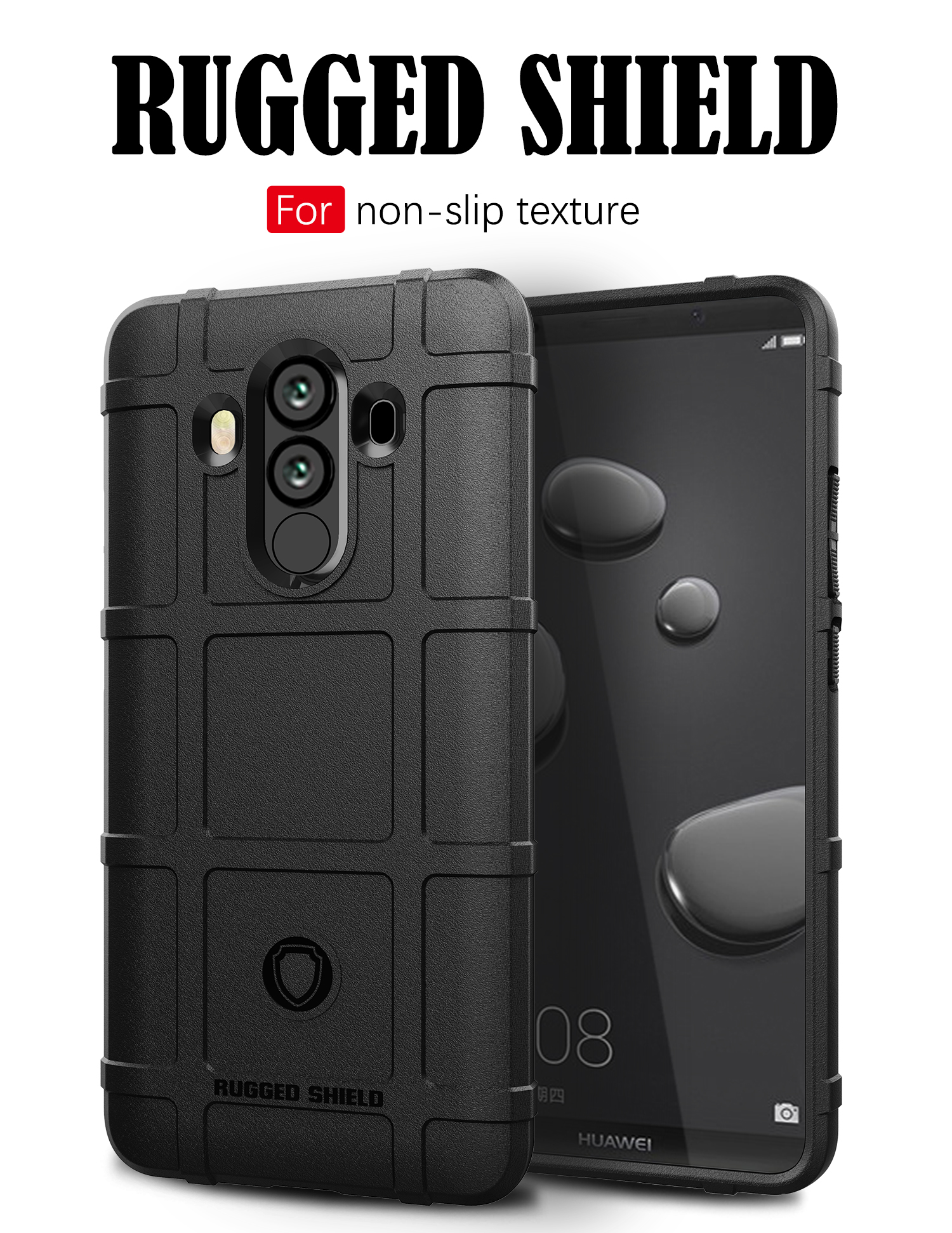 Rugged Square Grid Textur Soft TPU Anti-schock-telefonschale Für Huawei Mate 10 Pro - Armeegrün