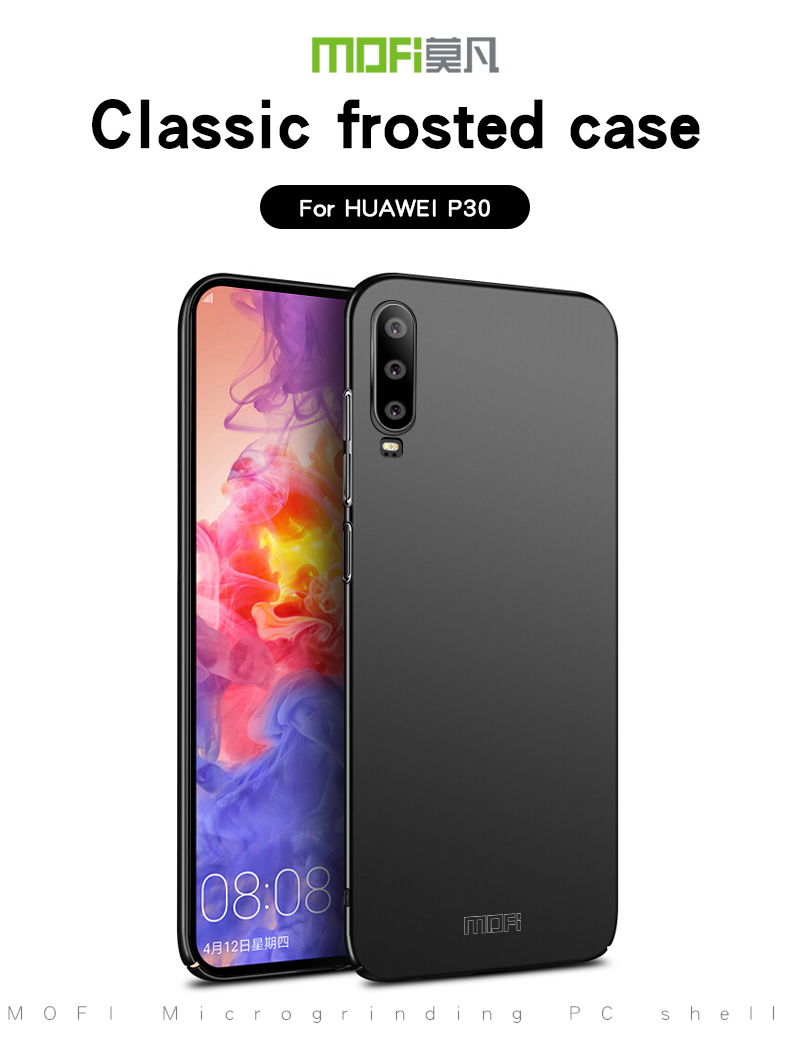 MOFI Shield Case de Protection PC Givrée Ultra-mince Pour Huawei P30 - le Noir