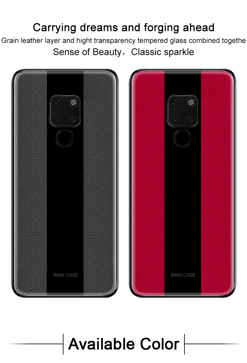 Étui en Verre de la Série Fantasy Imak Avec Protecteur D'écran Pour Huawei Mate 20 - Rouge