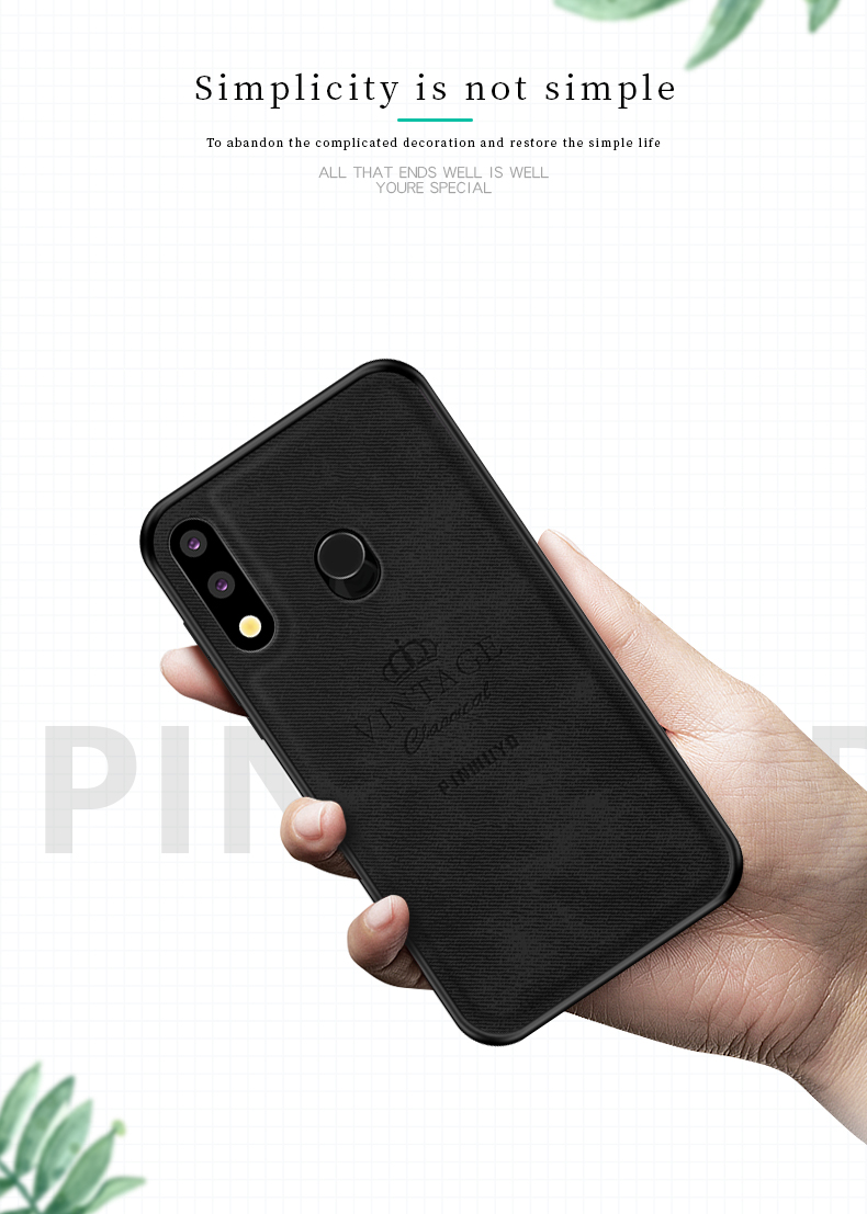 Pinwuyo Deloble Series PC + TPU + Кожаная Гибридная Чехла Для Huawei P30 Lite/nova 4e/P30 Lite New Edition - Черный