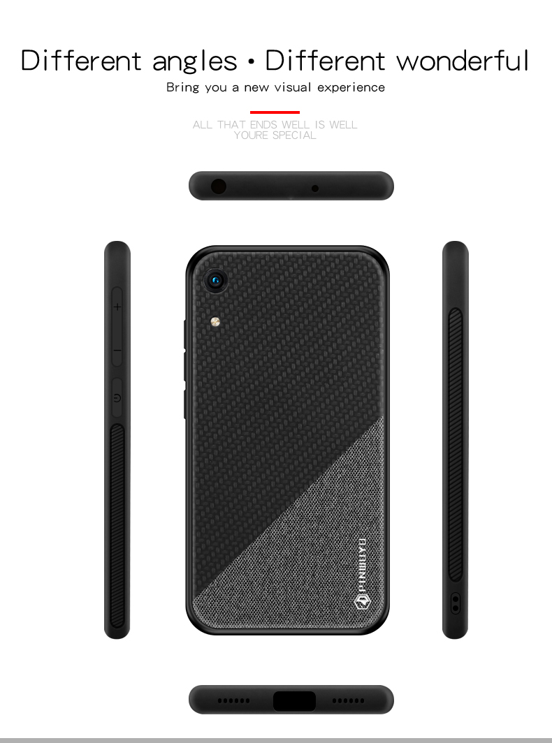 Pinwuyo Honors Serie PU Leder Beschichtetes TPU -handy -cover Für Huawei Honor 8a - Gelb