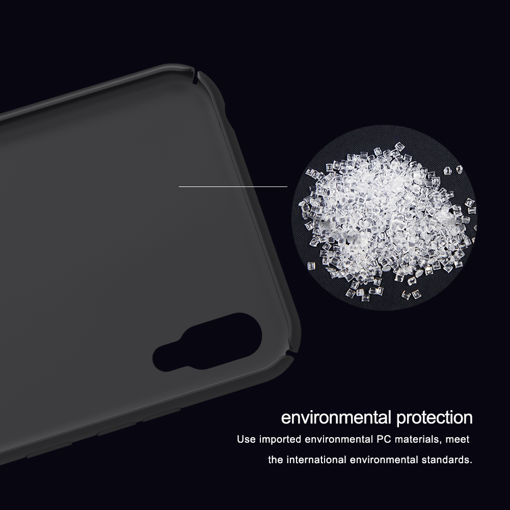 Nillkin Super Frosted Shield Hard PC Protecteur Pour Huawei Y6 Pro (2019) - le Noir