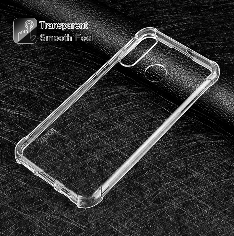 Imak Silky Anti-drop Soft Tpu Telep Cover + Película Protector de Pantalla Para Huawei P30 Lite / Nova 4e / P30 Lite Nueva Edición - Negro Mate