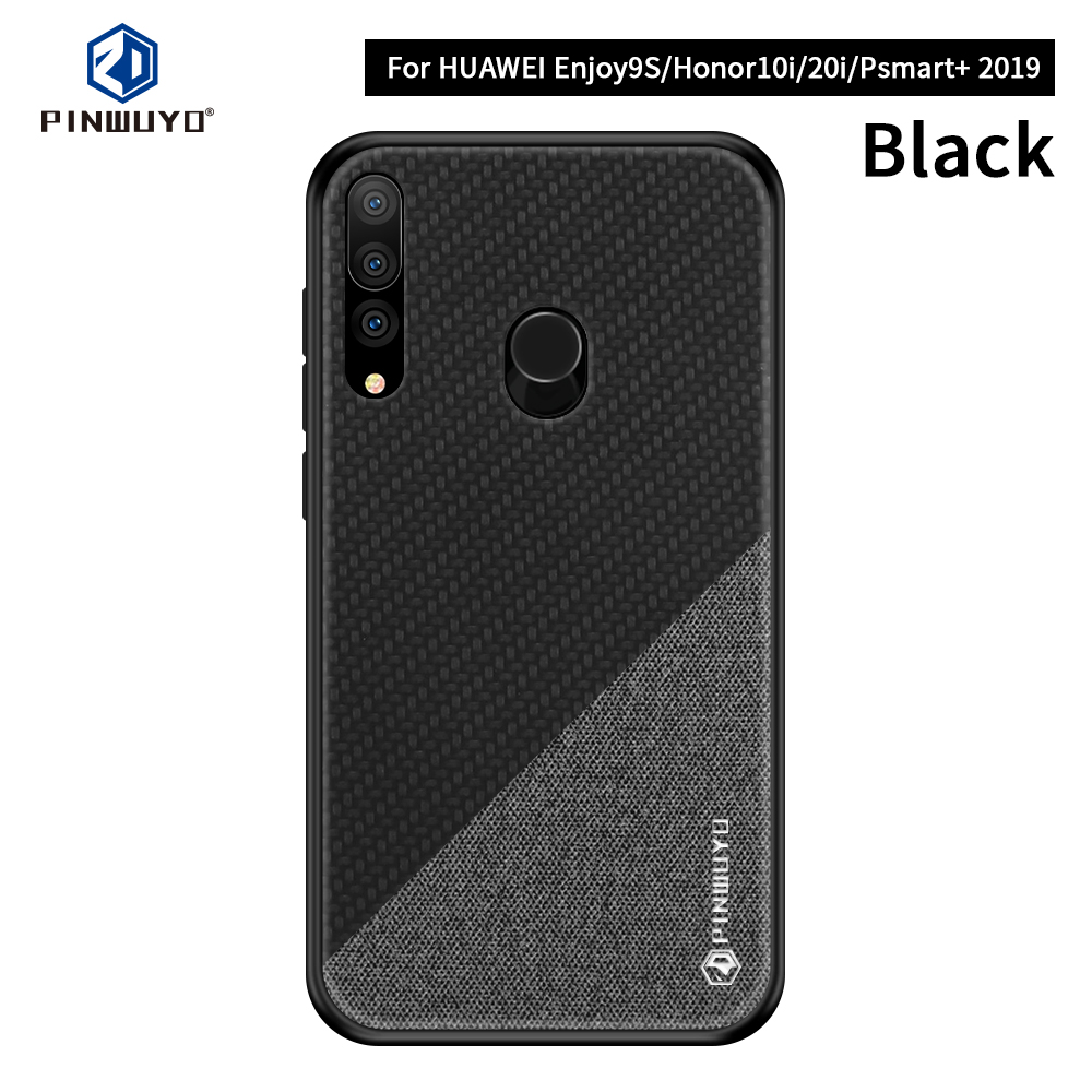 Pinwuyo Honorable Series PC PC Rivestito in Pelle PU + Casi Ibridi TPU Per Huawei P Smart Plus 2019/goditi 9s/honor 20i/Honor 10i/Honor 20 Lite - Giallo