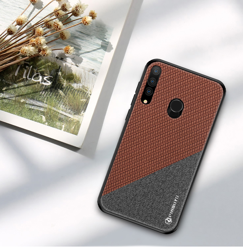 Pinwuyo Honorable Series PC PC Rivestito in Pelle PU + Casi Ibridi TPU Per Huawei P Smart Plus 2019/goditi 9s/honor 20i/Honor 10i/Honor 20 Lite - Giallo