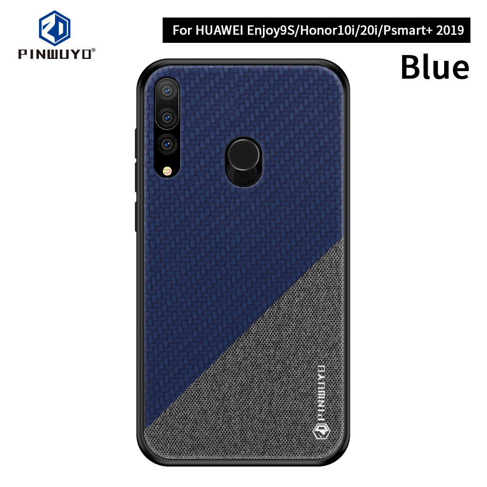 Pinwuyo Honorable Series PC PC Rivestito in Pelle PU + Casi Ibridi TPU Per Huawei P Smart Plus 2019/goditi 9s/honor 20i/Honor 10i/Honor 20 Lite - Giallo