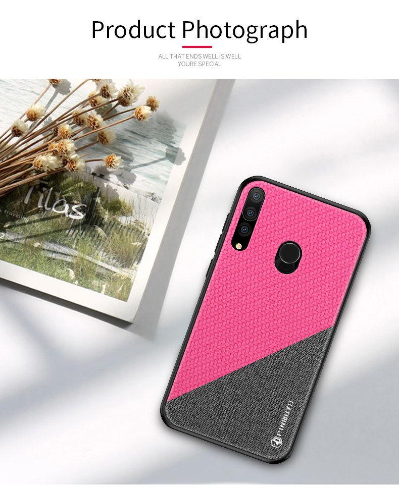 Pinwuyo Honorable Series PC PC Rivestito in Pelle PU + Casi Ibridi TPU Per Huawei P Smart Plus 2019/goditi 9s/honor 20i/Honor 10i/Honor 20 Lite - Giallo