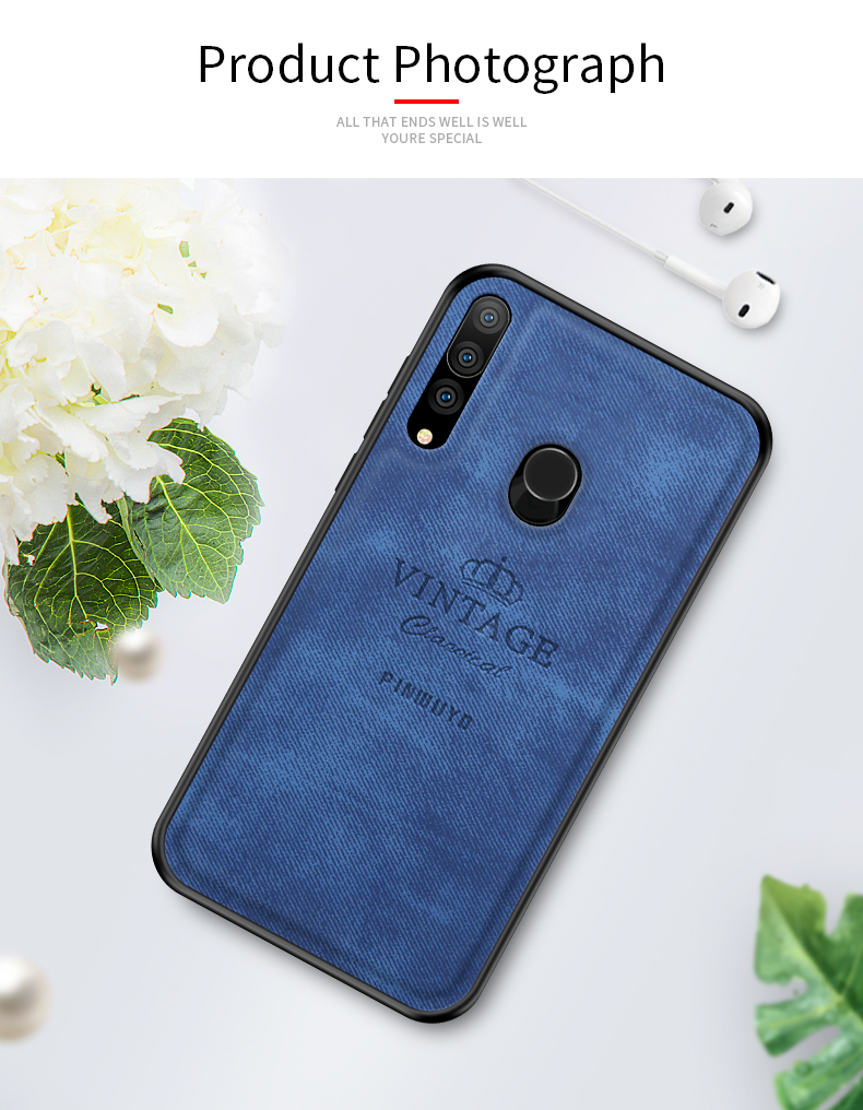 Pinwuyo Deloble Series Series pu Кожаный пк + Гибридный Корпус TPU Для Huawei P Smart Plus 2019/наслаждайтесь 9s/maimang 8/Honor 20i/Honor 10i/Honor 20 Lite - Серый