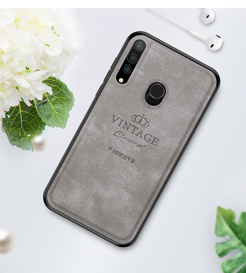 Pinwuyo Honorable Series PC PC Rivestito in Pelle PC + Custodia Ibrida TPU Per Huawei P Smart Plus 2019/goditi 9s/maimang 8/Honor 20i/Honor 10i/Honor 20 Lite - Grigio