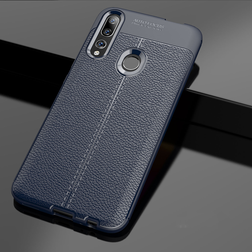 Case Litchi Texture TPU Pour Huawei P Smart Z / Y9 Prime (2019) / Honor 9x (global) - le Noir