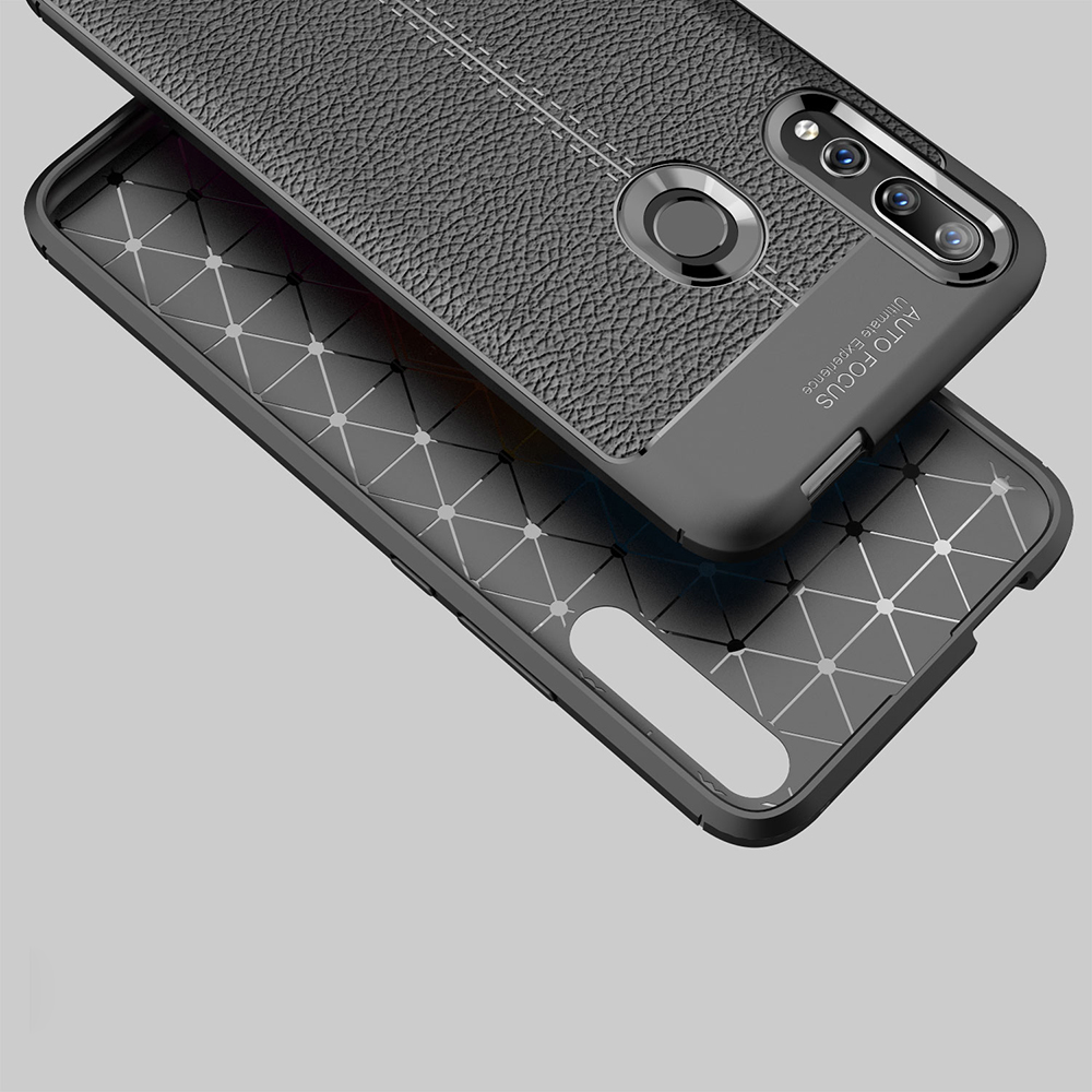 Case Litchi Texture TPU Pour Huawei P Smart Z / Y9 Prime (2019) / Honor 9x (global) - le Noir