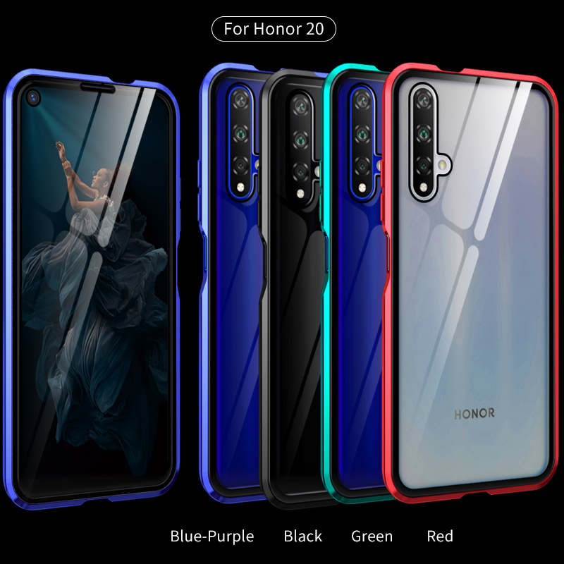 Totalmente Proteção De Adsorção Magnética + Telefone De Metal Capa Protetora Para Huawei Honra 20s / Honor 20. / Nova 5T. - Vermelho