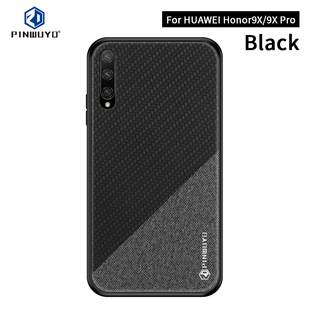 Pinwuyo Honorable Series PC PC Rivestito in Pelle PU + Custodia Ibrida TPU Per Huawei Y9s/p Smart Pro 2019/Honor 9x (per la Cina)/9x Pro - Rosa