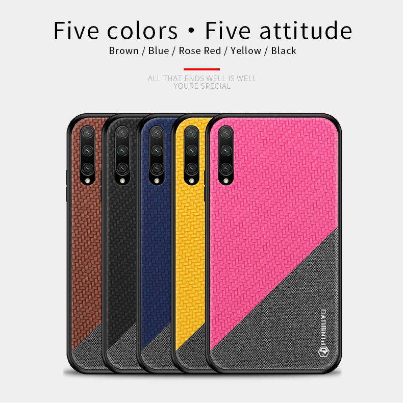 Pinwuyo Honorable Series pu Leather Revêtement PC + TPU Hybrid Case Pour Huawei Y9s / p Smart Pro 2019 / Honor 9x (pour Chine) / 9x Pro - Rose