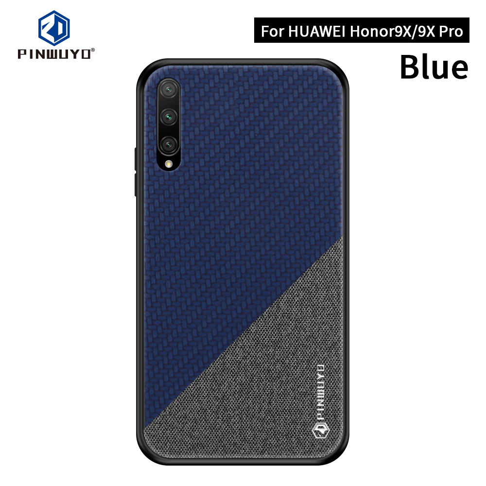 Pinwuyo Honorable Series pu Leather Revêtement PC + TPU Hybrid Case Pour Huawei Y9s / p Smart Pro 2019 / Honor 9x (pour Chine) / 9x Pro - Rose