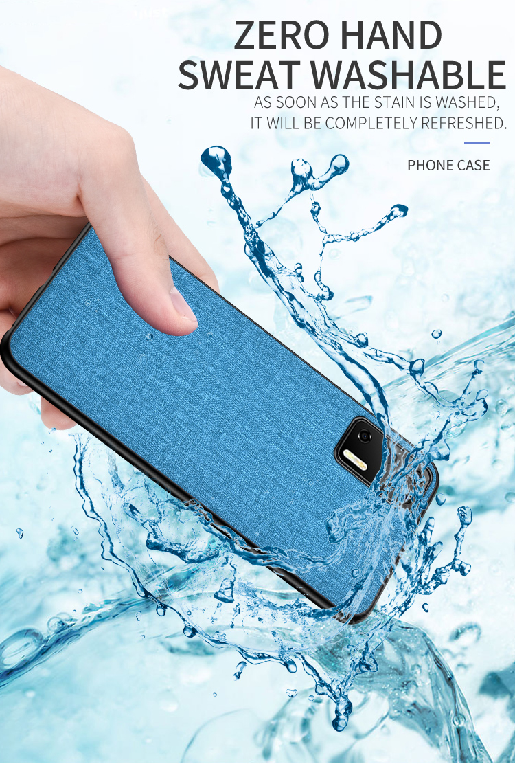 Textura de Pano PC + TPU Combo Case Para Huawei P40 - Cinza