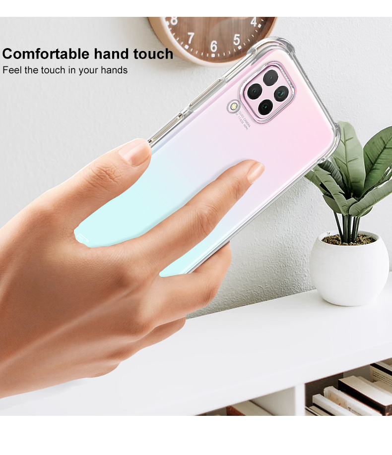 IMAK Anti-drop Soft TPU Mobiltelefon Cover Mit Bildschirmschutzfilm Für Huawei Nova 6 SE/P40 Lite/Nova 7i - Transparent