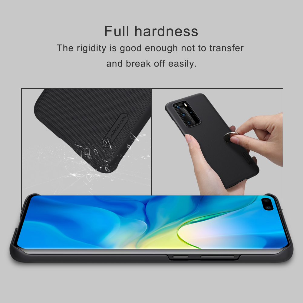 Super Frosted Shield Shield Shield Жесткий Пластиковый Корпус Для Huawei P40 Pro - Черный