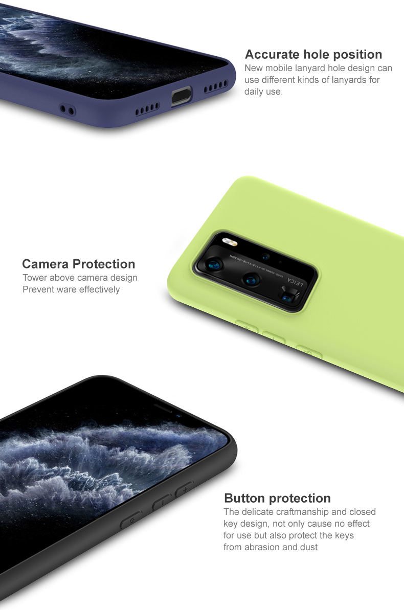 IMAK UC-1 Série Matte TPU Soft Mobile Tele Shell Para Huawei P40 Pro - Verde