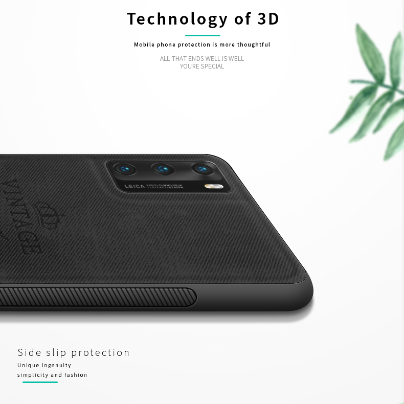 Pinwuyo Honorable Series PU Cuero PC TPU TPU Shell Para Huawei P40 - Negro