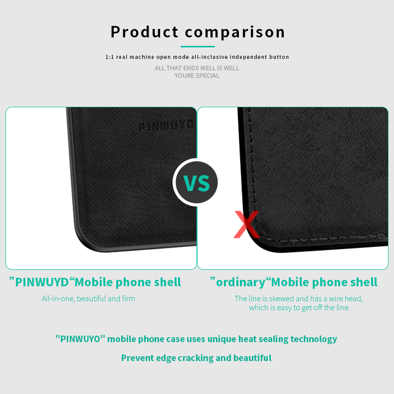 Pinwuyo Honorable Series PU Cuero PC TPU TPU Shell Para Huawei P40 - Negro