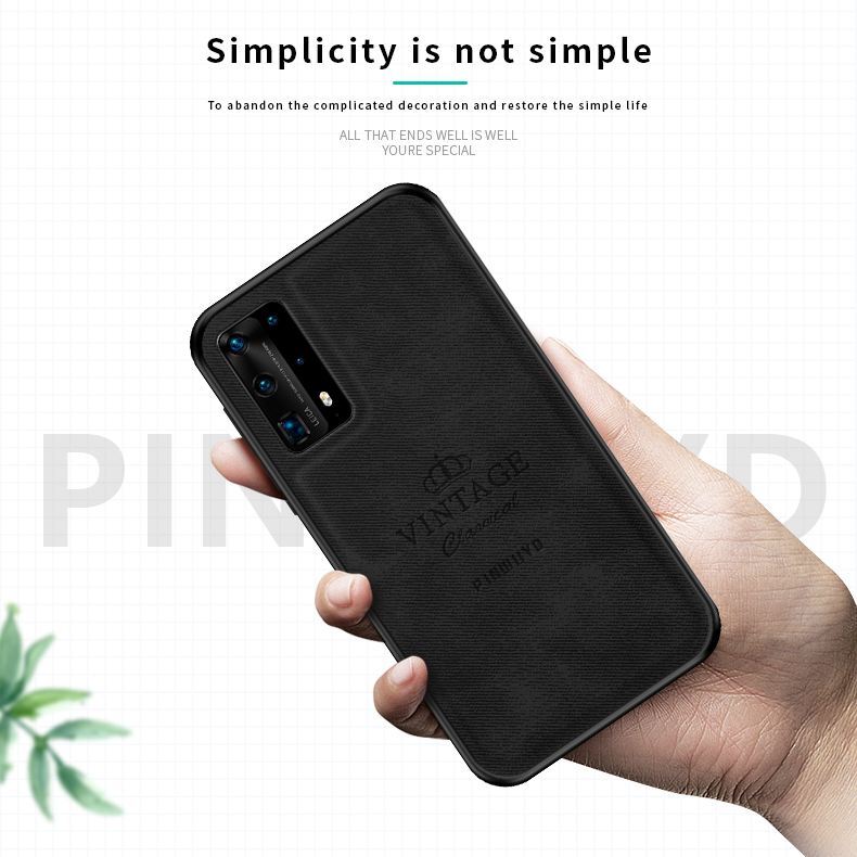 Pinwuyo Honwable Series Anti-Fall Hybrid Back Shell Para Huawei P40 Pro / P40 Pro Plus - Preto