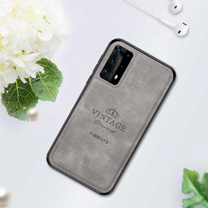 Coquille De Dos Hybride Anti-chute Anti-chute De Série Pinwuyo Pour Huawei P40 PRO / P40 PRO Plus - Gris