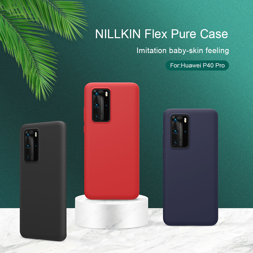 Capa De Telefone De Silicone Líquido Da Série Nillkin Flex Flex Para Huawei P40 Pro - Preto