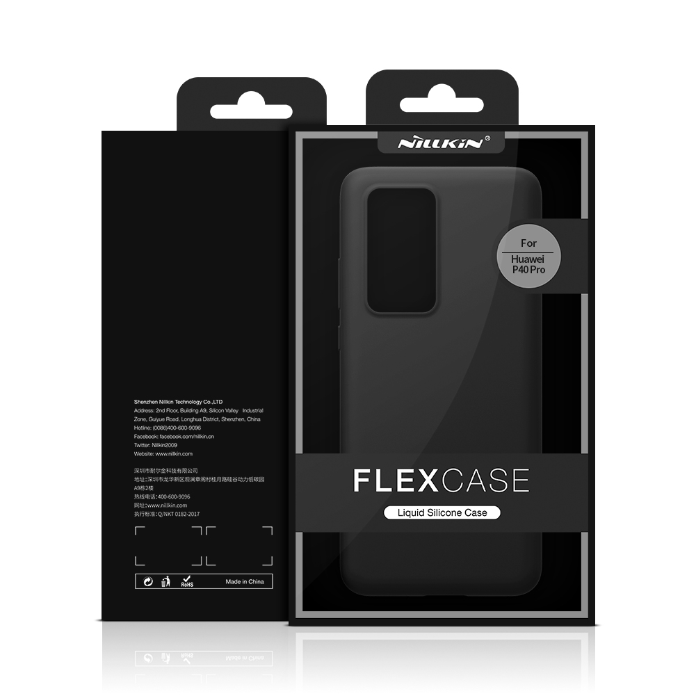 Nillkin Flex Pure Series Couverture De Téléphone En Silicone Liquide Pour Huawei P40 Pro - Noir