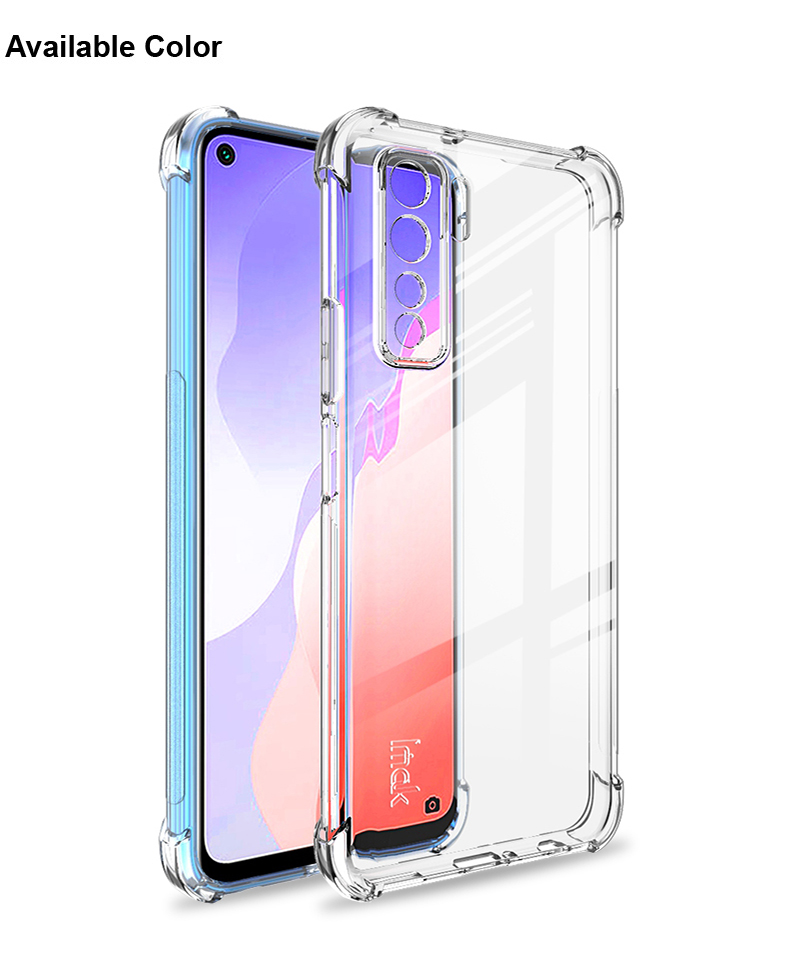 Imak Silky Anti-drop TPU Cover + Screen Protector Film Pour Huawei P40 Lite 5G / Nova 7 SE - Transparent