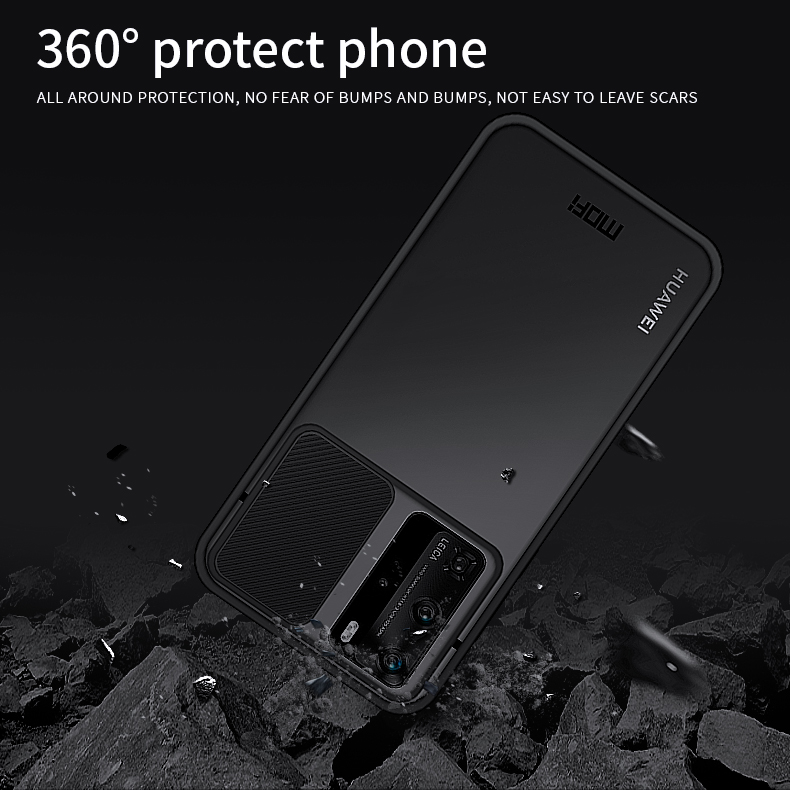 MOFI Xindun Series PC+TPU Affronta Shock Con Copertina di Scudo di Scorrimento Protettivo Per Lenti Per Huawei P40 Pro - Verde