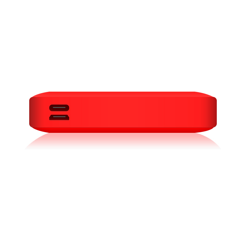 3 USB Ports 5000mAh Mini Solar Power Bank with Type-C + Micro USB Dual Input - Red-11