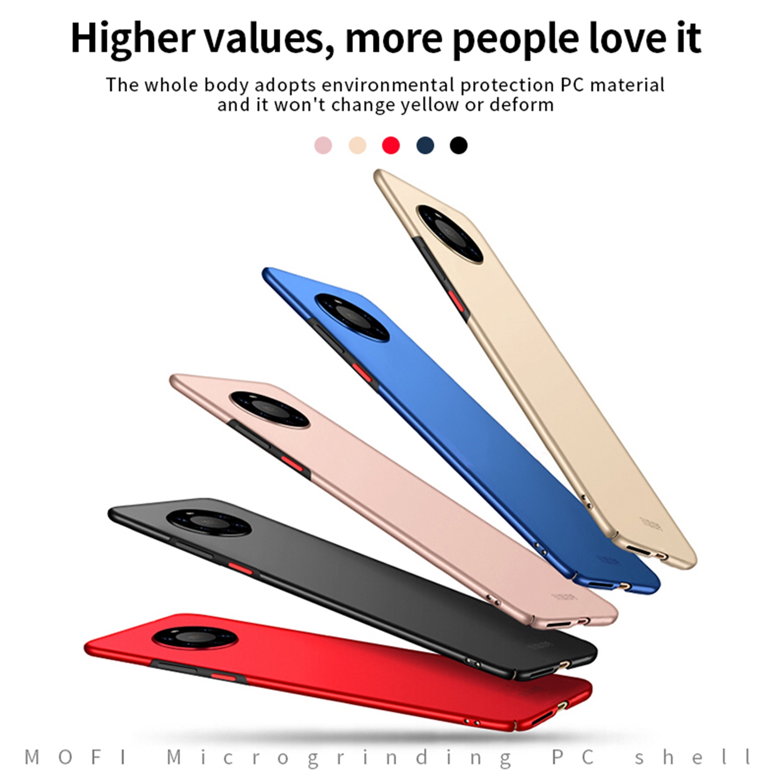 Mofi Shield Slim Frosted Shell Для Huawei Mate 40 Pro Case - Черный