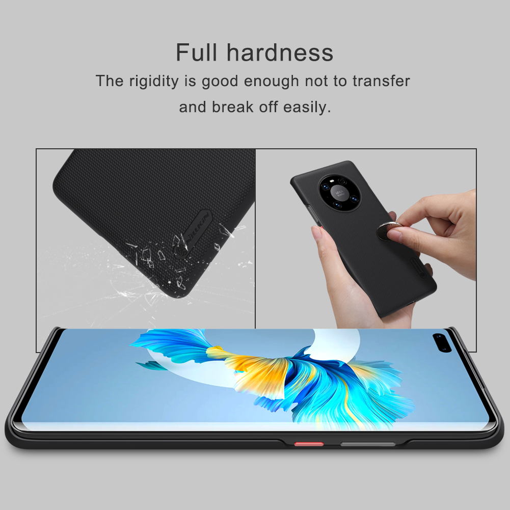 Nillkin Shield Shield Matte PC Hard Phone Shell Para Huawei Mate 40 Pro - Preto