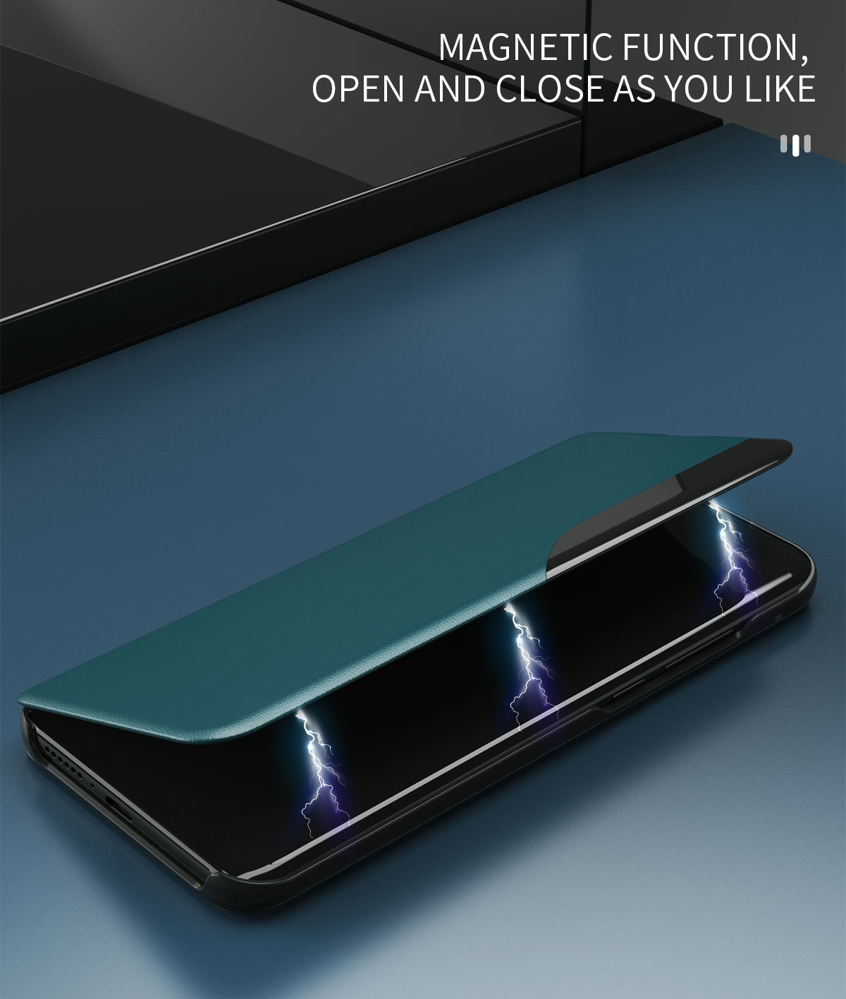 Visualizza la Protezione in Pelle di Lancio Della Finestra Per Huawei P Smart 2021/y7a Stant Shok - Verde