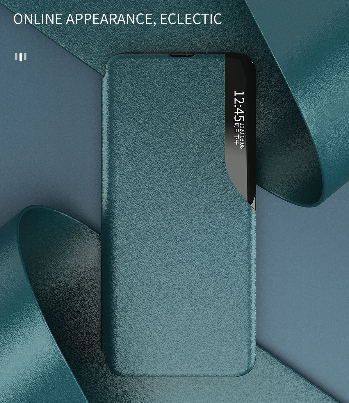 Visualizza la Protezione in Pelle di Lancio Della Finestra Per Huawei P Smart 2021/y7a Stant Shok - Verde