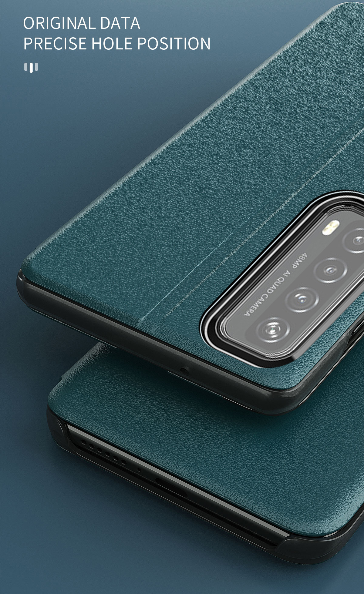 Visualizza la Protezione in Pelle di Lancio Della Finestra Per Huawei P Smart 2021/y7a Stant Shok - Verde