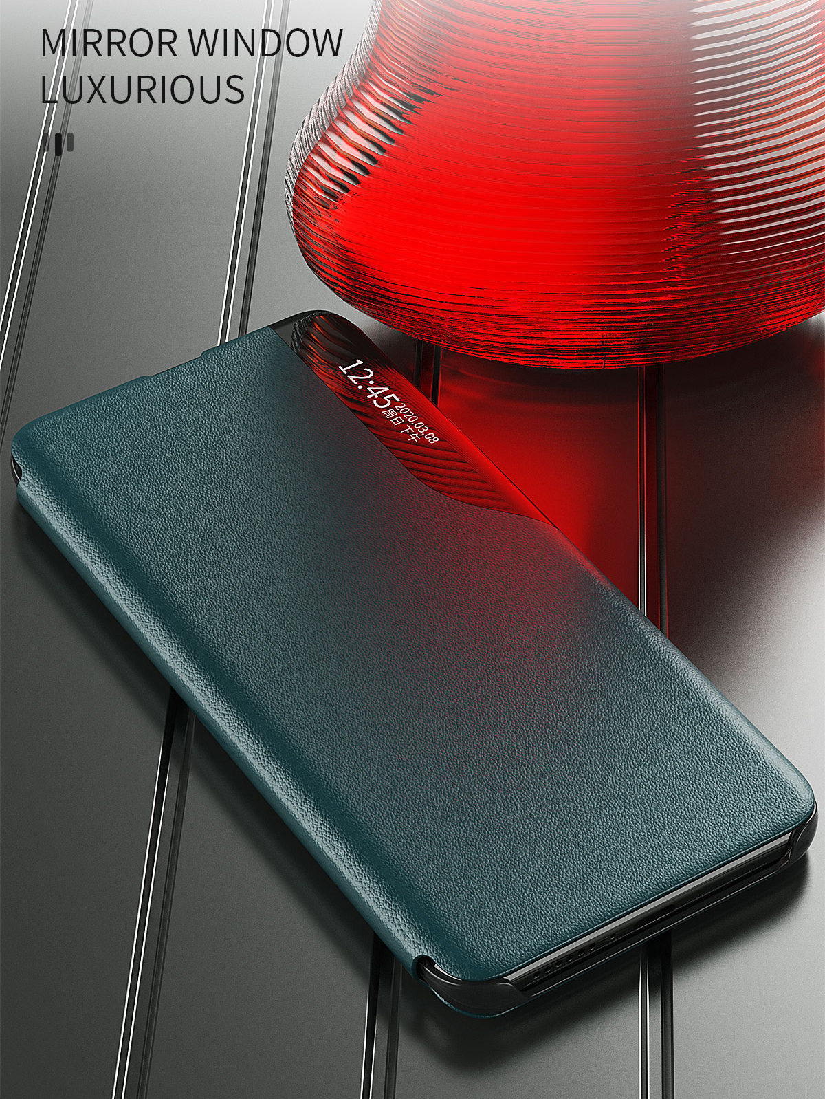 Visualizza la Protezione in Pelle di Lancio Della Finestra Per Huawei P Smart 2021/y7a Stant Shok - Verde