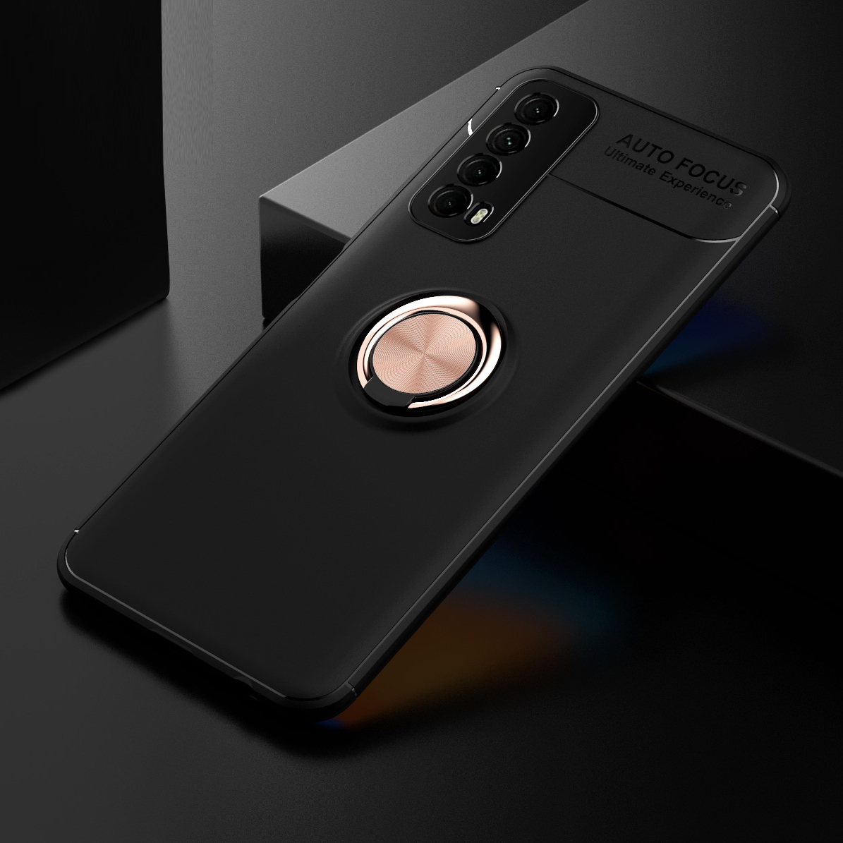 Couverture TPU à 360 Degrés en Métal Avec Feuille Magnétique Intégrée Pour Huawei P Smart 2021 / Y7a - le Noir