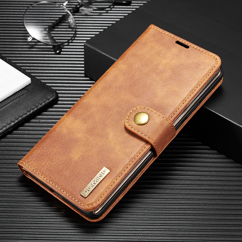 Dg.. Ming Wallet Split Couro Destacável 2-in-1 Cover PC Case Voltar Para Huawei Mate 40 Pro - Preto