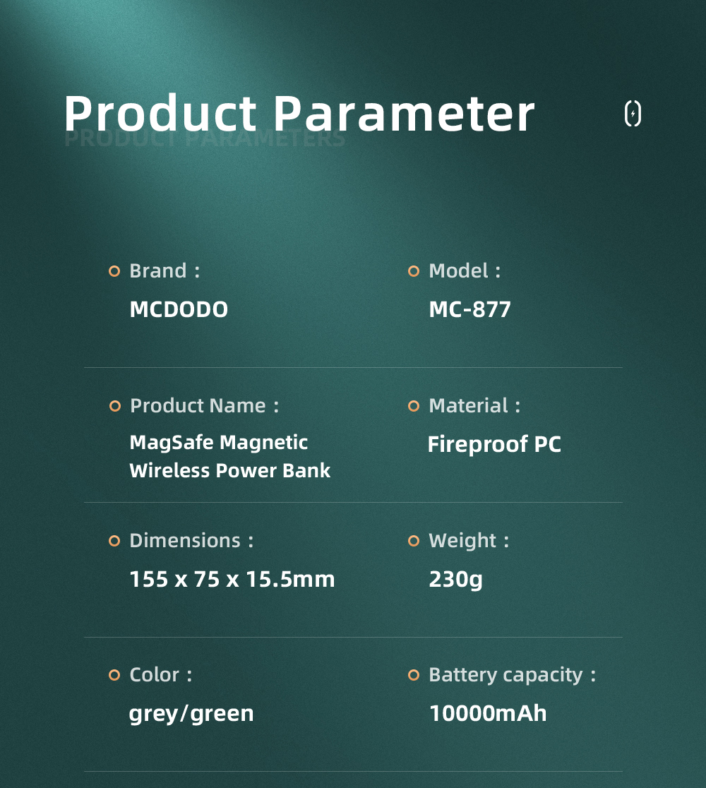 MCDODO MC-877 MDD 15W Para Magsafe Magnetic Wireless Charger Multi-function Bank Con Soporte - Verde