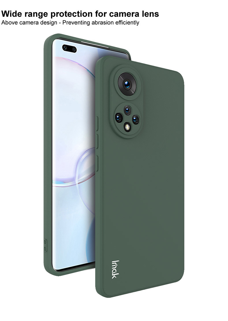 IMAK UC-4 Series Skin Feel Straight Frame Cell TPU Soft Case Para Honor 50 Pro / Huawei Nova 9 Pro - Midnight Green