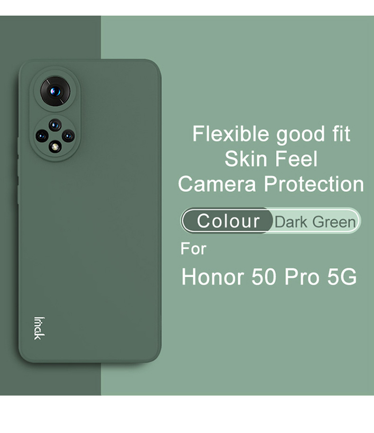 Serie IMAK UC-4 Skin Feel Drive Frame Cellulare TPU Morbida Custodia Per Honor 50 Pro / Huawei Nova 9 Pro - Midnight Green