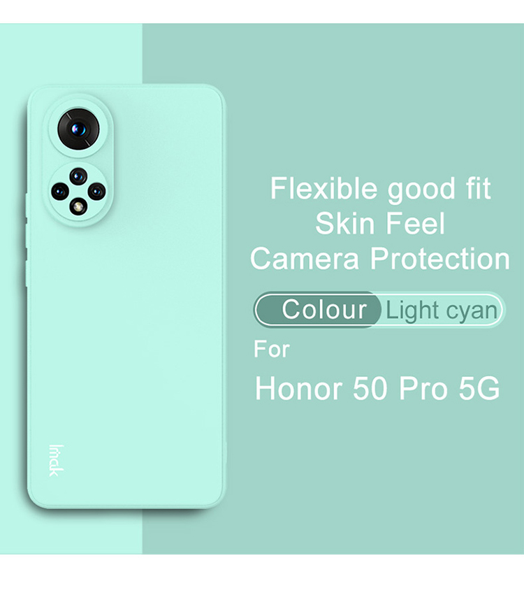 IMAK Uc-4-serie Skin Feel Rahmen Mobiltelefon Soft TPU Hülle Für Honor 50 Pro / Huawei Nova 9 Pro - Mitternacht Grün