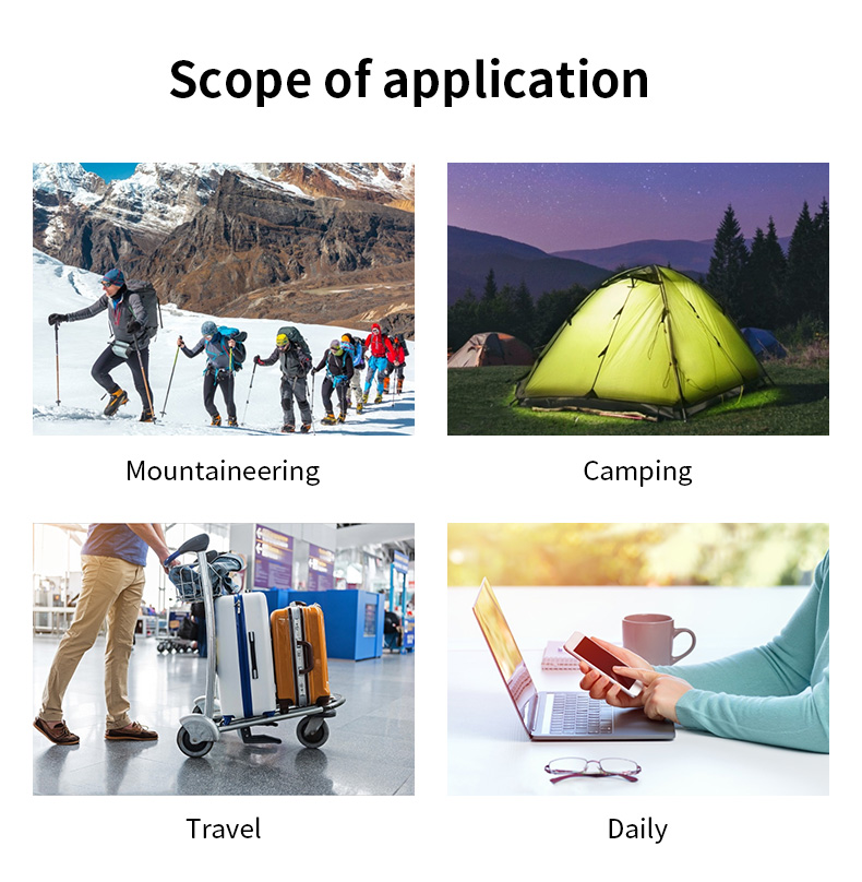 PSOOO PS-700 30000mAh Power Bank Portable Charger Power Battery Camping Light LED Flashlight with LED Digital Screen - Black-9