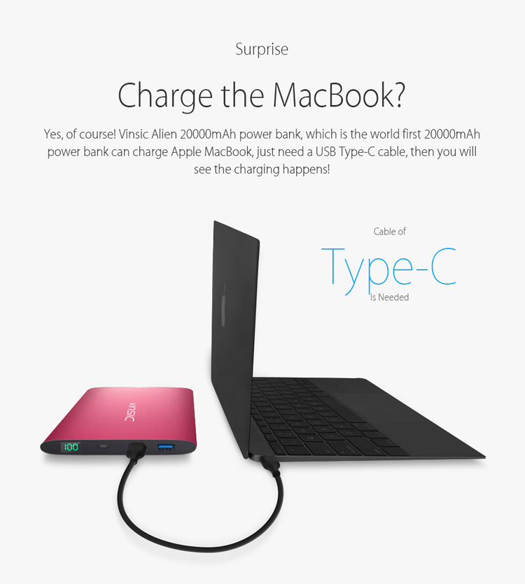 VINSIC 20000mAh Portable Dual USB Super Thin Power Bank for iPhone iPad Samsung Huawei - Red-11