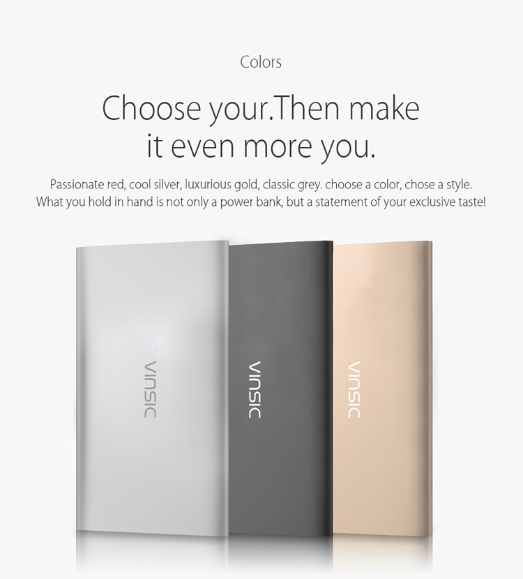 VINSIC Alien P11 12000mAh Dual USB Mobile Power Charger for iPhone iPad Samsung - Gold Color-11