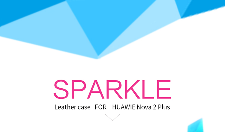 Nillkin Sparkle Series Flip Leather Cover Para Huawei Nova 2 Plus - Oro